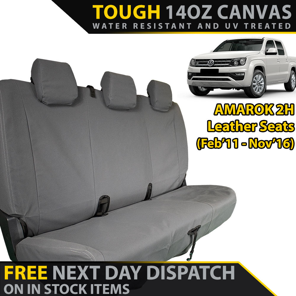 Volkswagen Amarok 2H (Leather Seats) XP6 Tough Canvas Rear Row Seat Covers (In Stock)