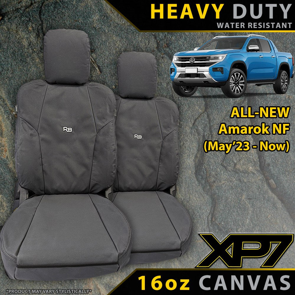 Volkswagen All-New Amarok XP7 Heavy Duty Canvas 2x Front Seat Covers (Made to Order)