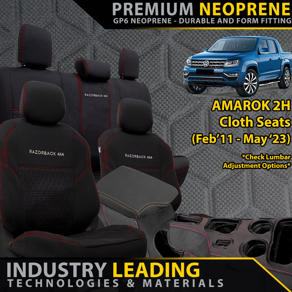 Volkswagen Amarok 2H (Cloth Seats) Premium Neoprene Full Bundle (Made to Order)-Razorback 4x4