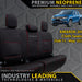 Volkswagen Amarok 2H (Cloth Seats) Premium Neoprene Rear Row Seat Covers (Made to Order)-Razorback 4x4