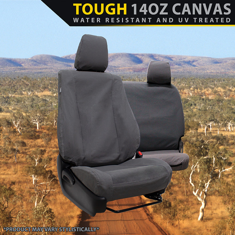 Toyota Hilux 7th Gen - Bucket + 3/4 Bench - XP6 Tough Canvas Front Seat Covers (In Stock)