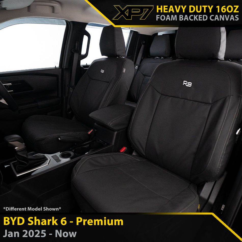 BYD Shark 6 - XP7 Heavy-Duty Canvas 2x Front Seat Covers (Made to Order)