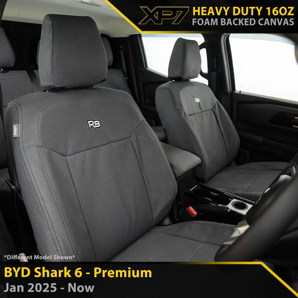 Razorback 4x4 - BYD Shark 6 XP7 - Heavy-Duty Canvas Front Seat Covers