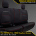 Nissan Patrol Y62 Ti-L GP6 Premium Neoprene 3rd Row Seat Covers (Made to Order)-Razorback 4x4