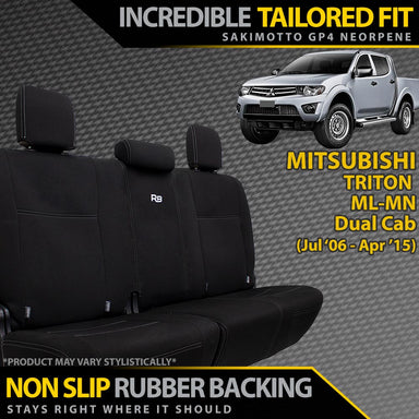 Mitsubishi Triton MN/ML Rear Row Seat Covers (Made to Order)-Razorback 4x4