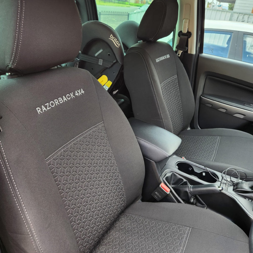 Ford Ranger PX I Premium Neoprene 2x Front Seat Covers (Made to Order)