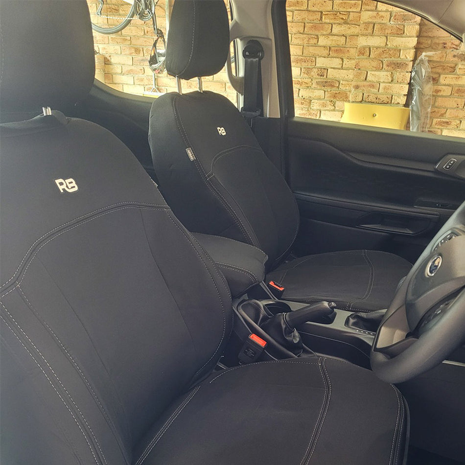 Ford Next-Gen Ranger T6.2 - XL, XLS & Black Edition - GP4 Neoprene 2x Front Seat Covers (In Stock)