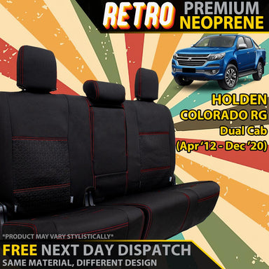 Holden Colorado RG Retro Premium Rear Row Seat Covers (In Stock)-Razorback 4x4