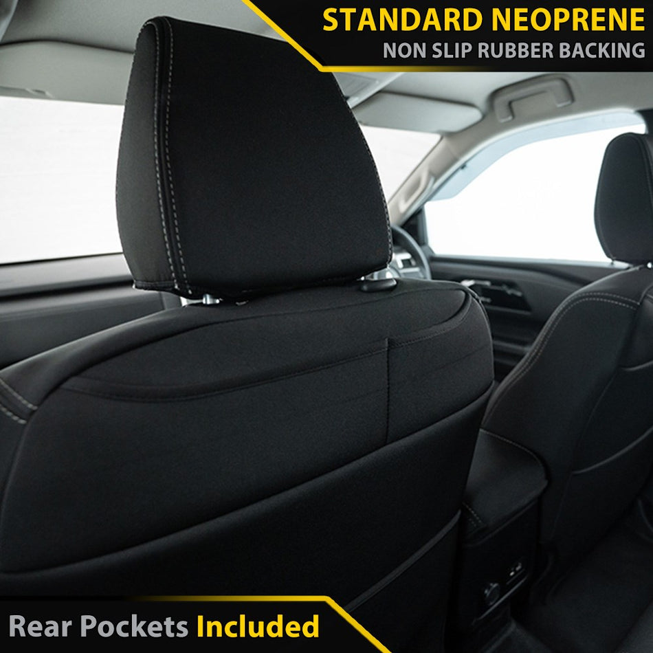 Mitsubishi New-Gen Triton - GP4 Neoprene 2x Front Row Seat Covers (In Stock)