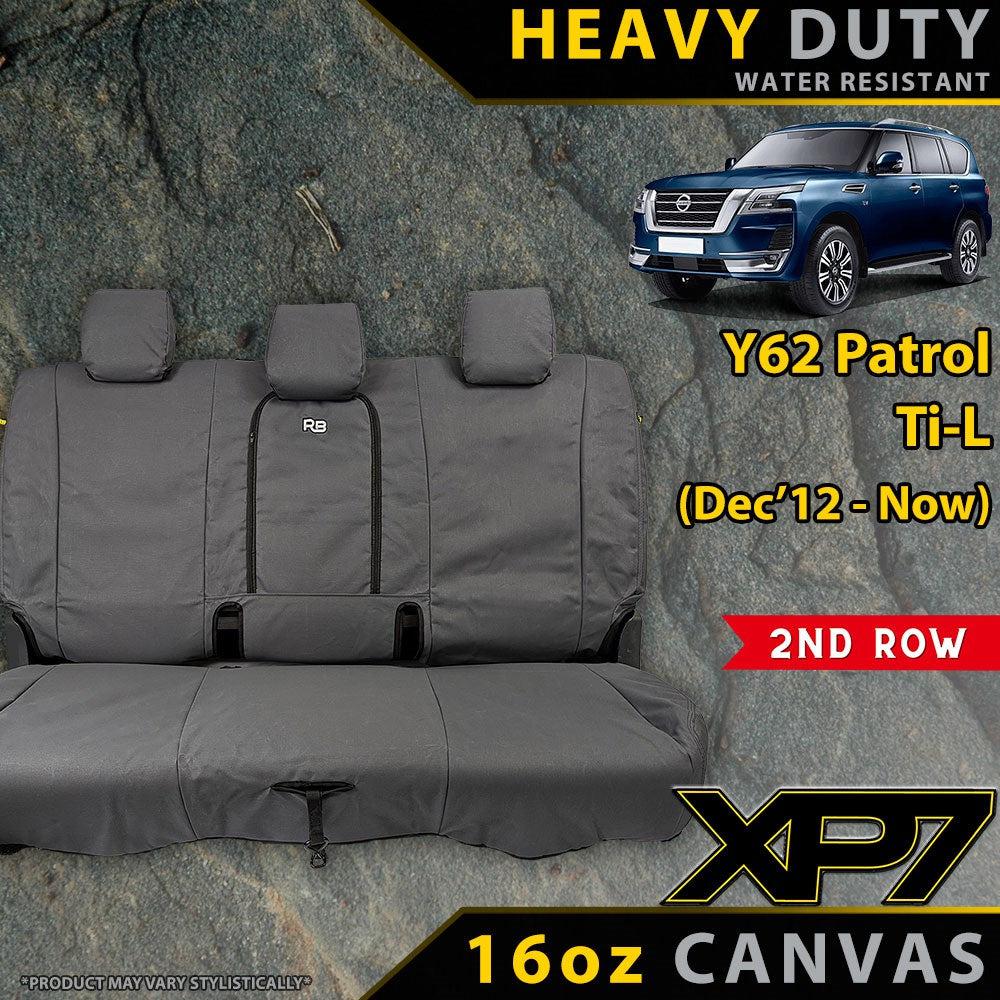 Nissan Y62 Patrol Ti-L Heavy Duty XP7 Canvas 2nd Row Seat Covers (Made to Order)