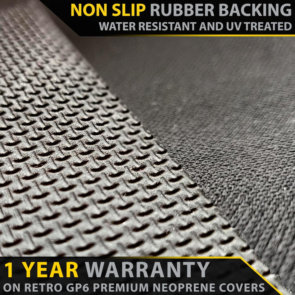 Toyota Hilux 8th Gen - Retro Premium Rear Row Seat Covers (In Stock)