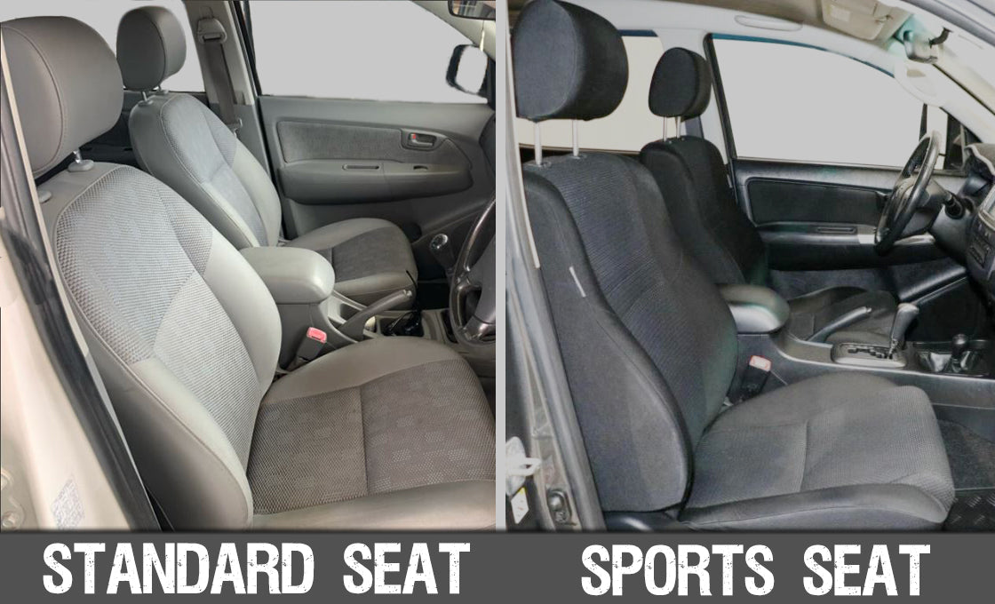 Toyota HiLux 7th Gen Retro Premium Neoprene (Standard Seat) 2x Front Seat Covers (In Stock)