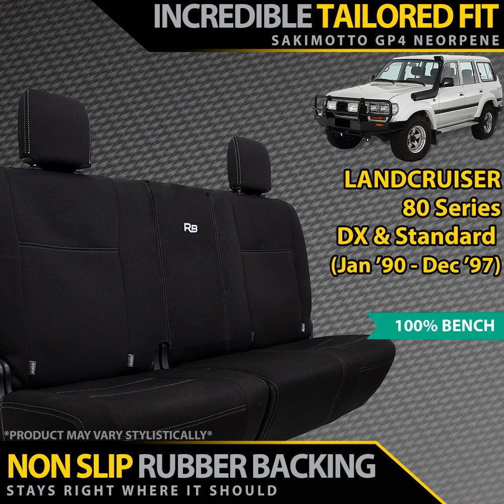 Toyota Landcruiser 80 Series Neoprene 100% Rear Bench (Made to Order)