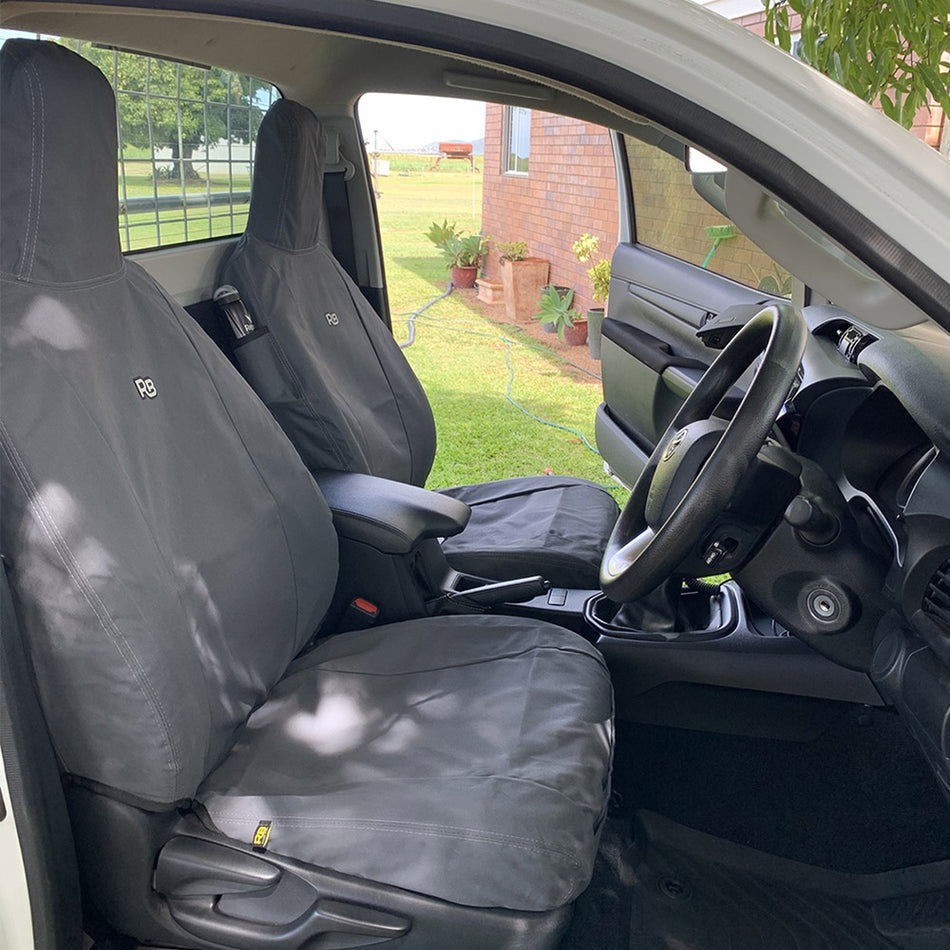 Toyota Hilux 9th Gen - Workmate - Single Cab - XP7 Heavy-Duty Canvas Front Row Seat Covers (Made to Order)