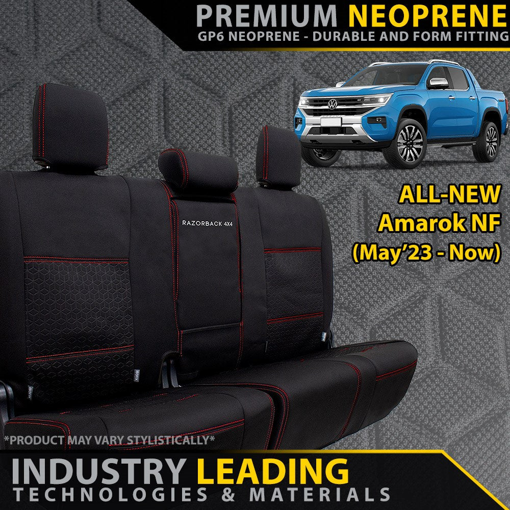 Volkswagen All-New Amarok Premium Neoprene Rear Row Seat Covers (Made to Order)