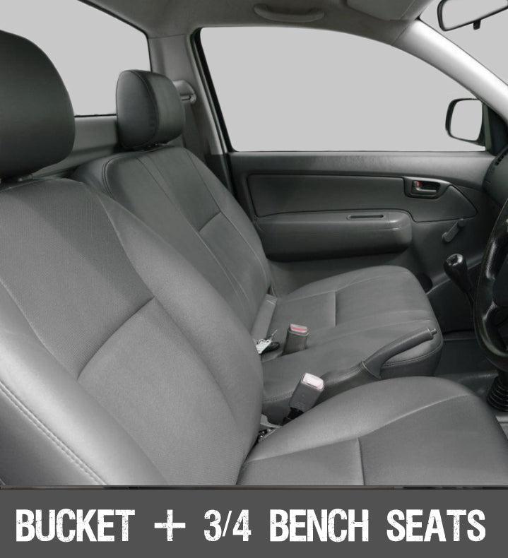 Toyota Hilux 7th Gen - Bucket + 3/4 Bench - XP6 Tough Canvas 2x Front Seat Covers (In Stock)